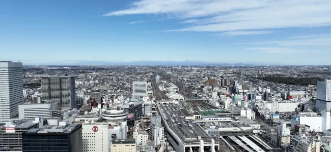 空撮イメージ　都市上空